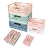 DMJJSD Folding Box Plastic Folding Basket Pack of 5 Folding