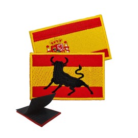 Spanish Flag Patches Set of 2 Patches Spain Hook and Loop Patches Jackets Patch Backpacks Uniforms Spain Patches for Clothing Accessories