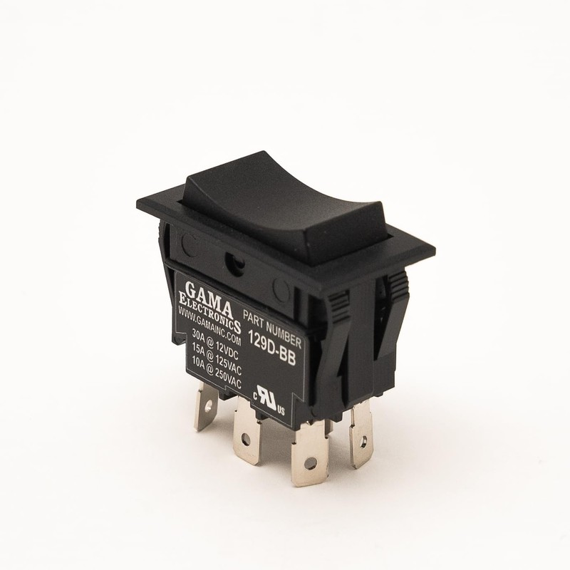 30 Amp DPDT Momentary On-Off-Momentary On Rocker Switch