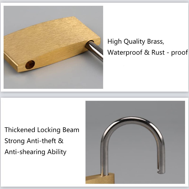 Brass Keyed Padlock 40mm Brass Padlock Universal Brass Lock with