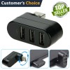 Unbranded Mini 3 Port USB 2.0 Rotating Splitter Adapter Hub