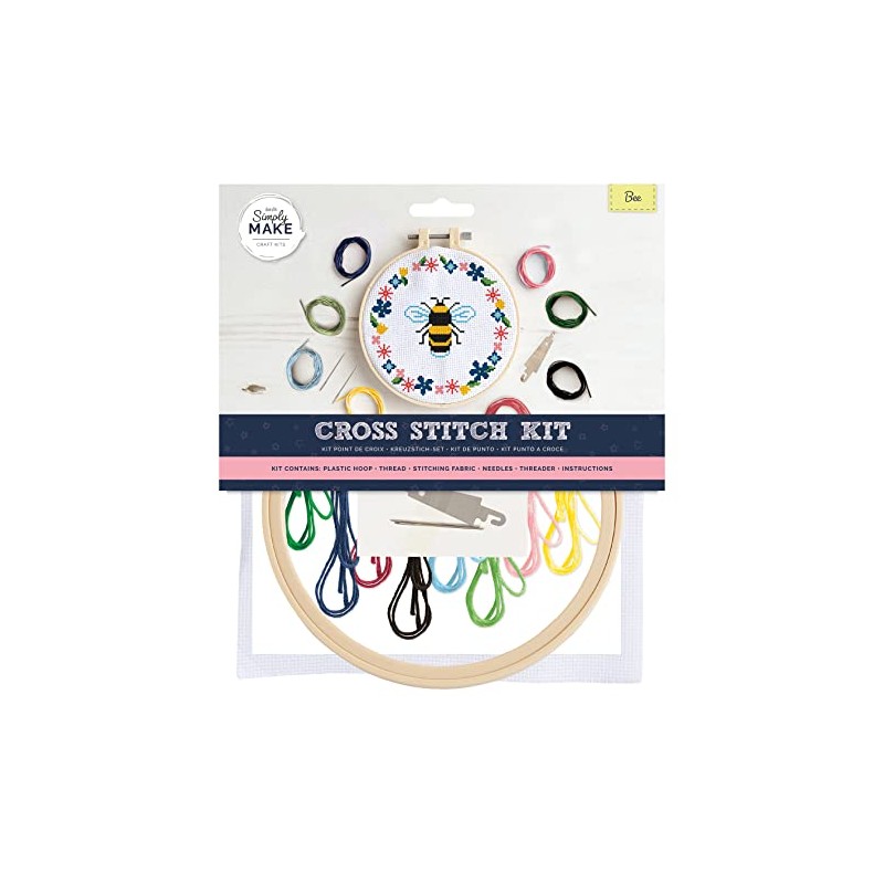 Cross Stitch Craft Kit Set, Bee, DIY Craft, Make Your