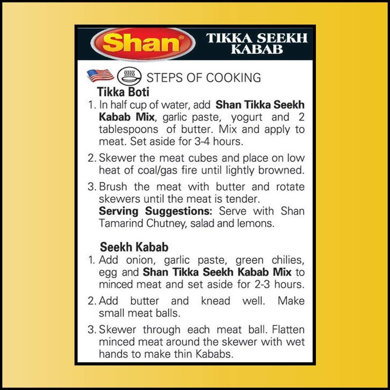 Shan - Tikka Seekh Kabab Seasoning Mix (50g) - Spice