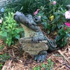 Toad Hollow Large Standing Gator with Welcome to Our Swamp
