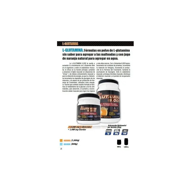 Glutamina Deportiva F&NT L-Glutamina 600g Polvo Natural