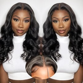 5x5 HD Lace Closure Wigs Human Hair 20 Inch Wear and Go Glueless Wigs Human Hair Pre Plucked Pre Cut for Beginners 180% Density Body Wave Lace Front Wigs Human Hair Perruque Femme Humain Naturel