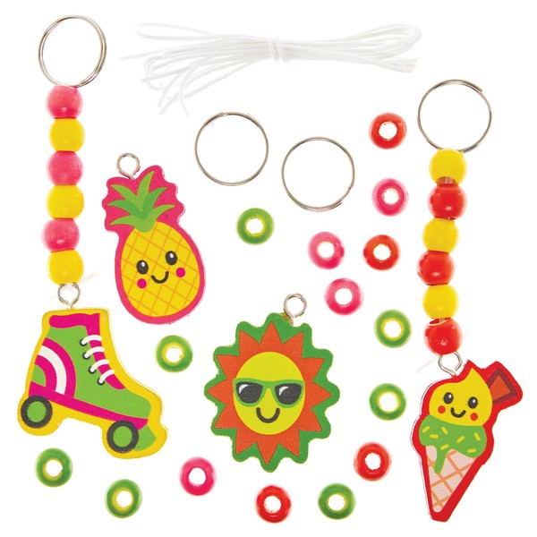Baker Ross FN418 Summer Keyring & Bag Dangler Kits -