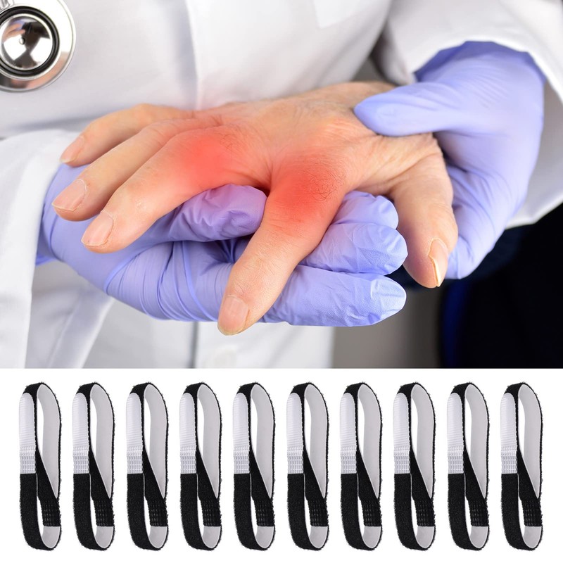Hejo 10PCS Finger Splints, Adjustable Breathable Finger Tape, Reusable Finger
