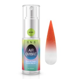 SNS Healthy Natural Nails SNS Air Ombre Nail Spray Powder (Red Orange, AO103) - Nail Art Manicure Designs Using Spray-On Tech - For Beginner Nail Techs & DIY Enthusiasts - Works With Dip Powder, UV Gel & Acrylic