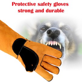 MZSX Bite Resistant Gloves for Handling Animals, 45 cm Anti-Bite Work Gloves, Reptile Handling Gloves, for Welding, Gardening, Handling Cat/Dog/Bird