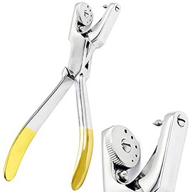 AAProTools 6.5 Inches Gold Endodontic Clamp Punch Pliers Dental Endodontic Instruments