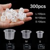 Rifrpha 300 PCS Transparent Tattoo Ink Cups Disposable Ink Pigment