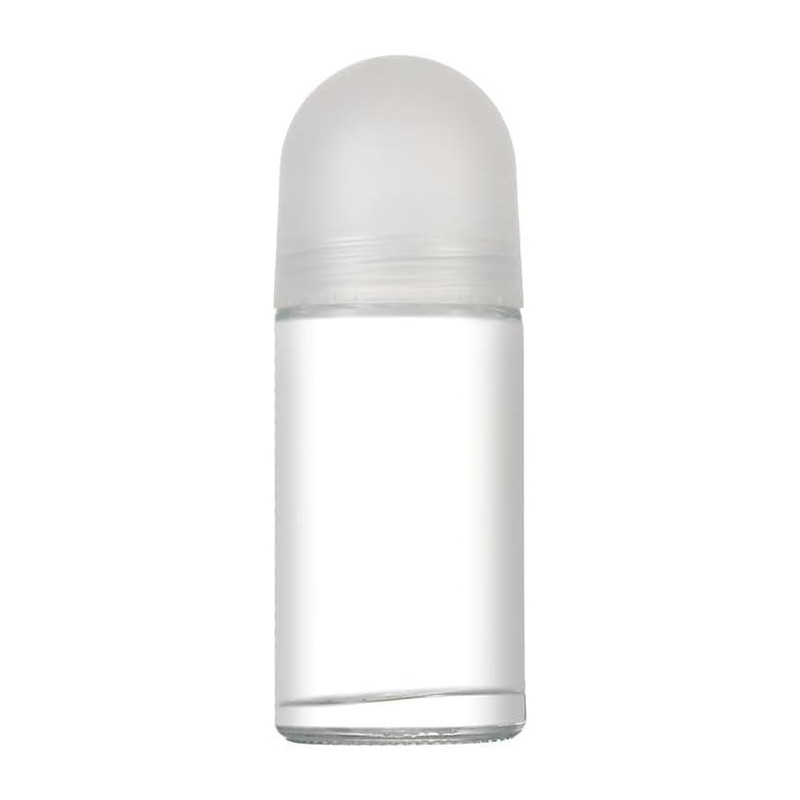 aoukoslt 2Pcs White 50ML Glass Empty Roller Bottles with Plastic