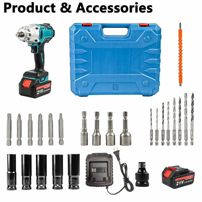 Zistel Max 800Nm Electric Impact Wrench 1/2" Brushless High Toque