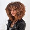 Charming cascade Afro Curly Wig with Bangs, 11 Inch Voluminous
