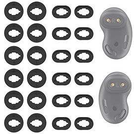 ALXCD Galaxy Buds Live Ear Tips - Silicone Adapter Ear Wing Tips Replacement - 12 Pairs [Black/SL]