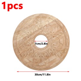 Antrader Ceiling Medallion,Wood Ceiling Cover Home Lighting Ceiling Medallions Ring Ceiling Fan Medallion for Light Fixtures and Ceiling Fans,2.8" ID x 11.8" OD