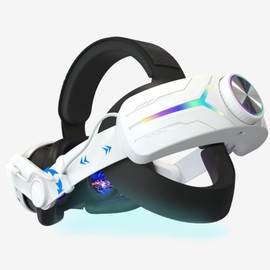 Crspexil Head Strap Battery Pack for Meta Quest 3， with Extended 12000mah Battery Pack，with RGB Light(Compatible with Meta Quest 3S)