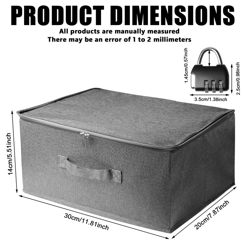 BAIFULAI Pack of 2 Lockable Boxes, Lockable Box with 2