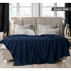 Utopia Bedding Navy 100% Cotton Blanket [Queen Size - 90x90