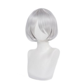 OSIAS 2B Wig Silver Thick Short Heat Resistant Hair
