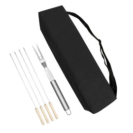 Delixike Grill Storage Bag, Outdoor Grilling Bags, Grill Storage Tool Bag Backpack, Oxford Cloth Grill Utensil Storage, Foldable Grill Tool Bag for Camping and Hiking BBQ(Grill Tools not Including)