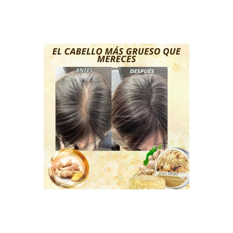 Champú Con Jengibre Para El Crecimiento Del Cabello