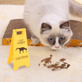 Funny Cat Signs, Novelty Cat Dog Vomit Sign Garden Yard Warning Sign Pet Vomit Edition Caution Sign For Pet Owners Home Or Pet Areas(Cat Sign/1pc)