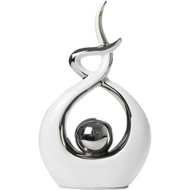 Modern Abstract Ceramic Sculpture – White Luxury European-Style Home Decor Statue for Living Room, Dining Table, Office, Christmas & Year-Round Centerpiece Decoration