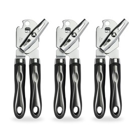 ENGYAS 3 Stück Dosenöffner Manuell, Edelstahl-Flaschenöffner, leicht zu öffnende Dosen, scharfe Klinge, glatte Kanten, Glasöffner für Senioren, Küchenhelfer (3 Stück)