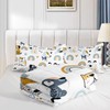 Smell Sunshine Cartoon Dog Comforter Set Rainbow Bones Printed Bedding