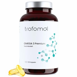Omega-3 Capsules High Dose - 2000 mg Fish Oil with 660 mg EPA & 440 mg DHA per Daily Dose - Sustainable Wild Fish, Laboratory Tested - 120 Soft Gel Capsules