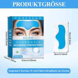 Scettar 20 Stück Zornesfalte Pflaster, Feuchtigkeit und Anti-aging Zornesfalte Patches, Hydrogel Kollagenprotein Stirnfalten Patches, Anti Falten Pflaster für Stirn
