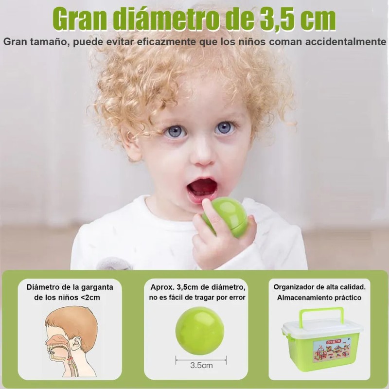 Bloques Construcción Magnéticos Juguete Didáctico Niños 42pz