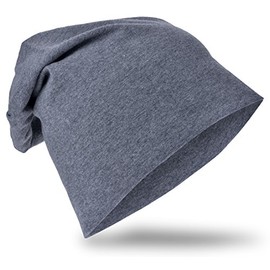 Miobo unisex jersey slouch beanie, long, plain colour, cotton, adults, babies, children