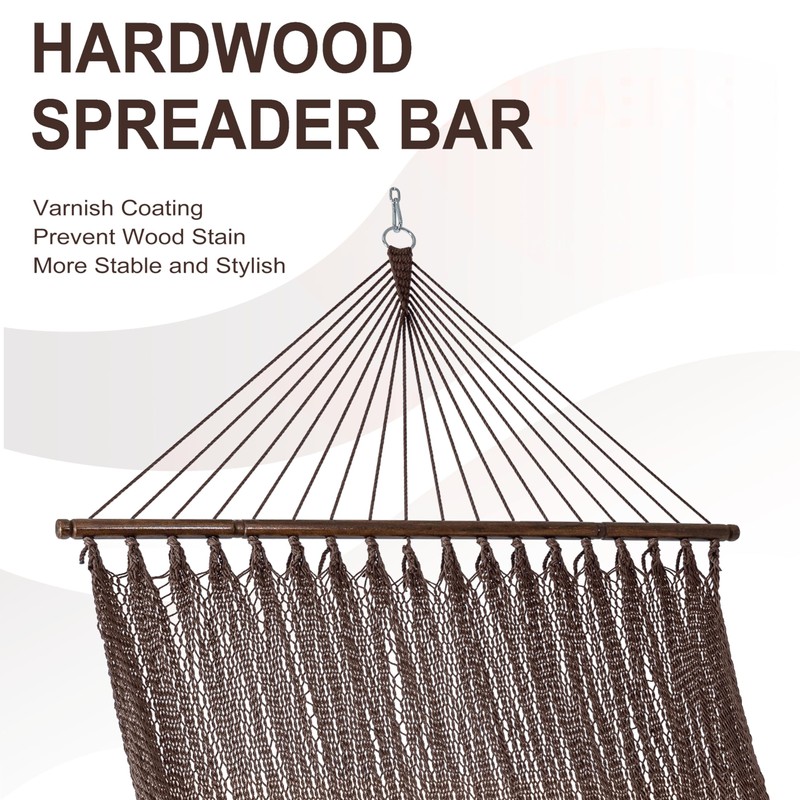 Lazy Daze Hammocks 10.5 FT Double 2 Person Caribbean Rope