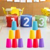 Pack of 24 Colourful Plastic Cups Reusable Party Cups Reusable