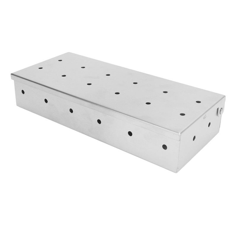 Smoker Box Professional Rectangular Add Smokey BBQ Flavor Stainless Steel