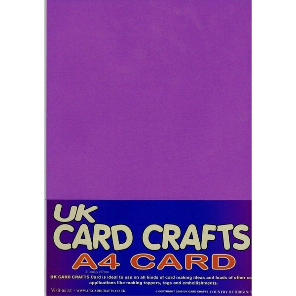 StellaWeds 10 x A4 Purple Card Stock - 260gsm