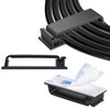 Xhf 50 PCS Self Adhesive Cable Clips(L) Black,Wire Clips Cable