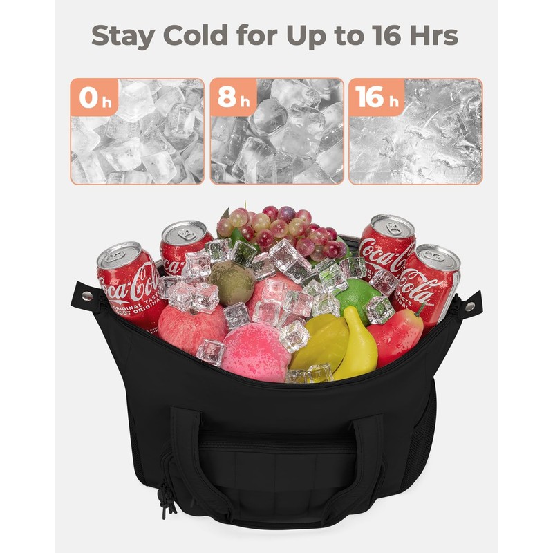 Puffer Cooler Bag 35 Cans Insulated Soft Cooler for Women