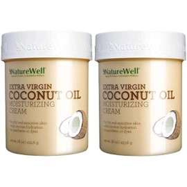 NatureWell Coconut + MCT Moisturizing Cream (16 Ounce) (2 Pack)