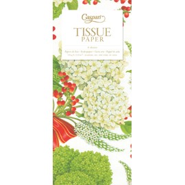 Snowball hydranger Floral Christmas Caspari Tissue Wrap 4 Sheets of 70 x 50 cm Luxury Tissue Wrapping Paper