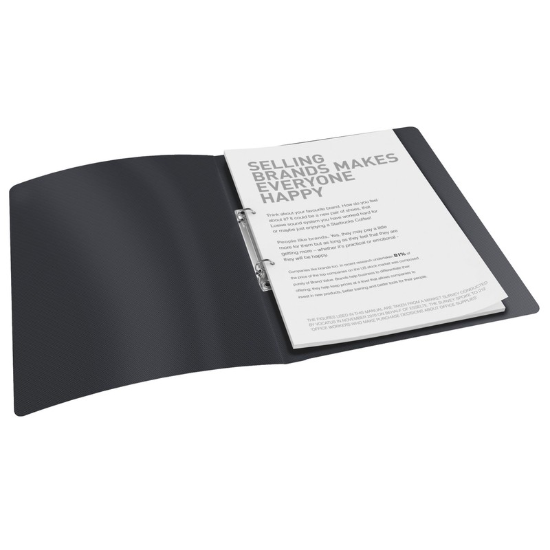Esselte 2 Ring Binder, PP, Holds up to 100 Sheets,