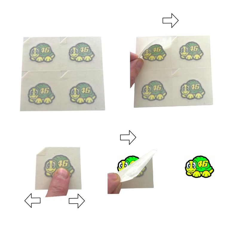 Valentino Rossi Sticker Turtle 2012 Vinyl Decal 2.5cm 1" x