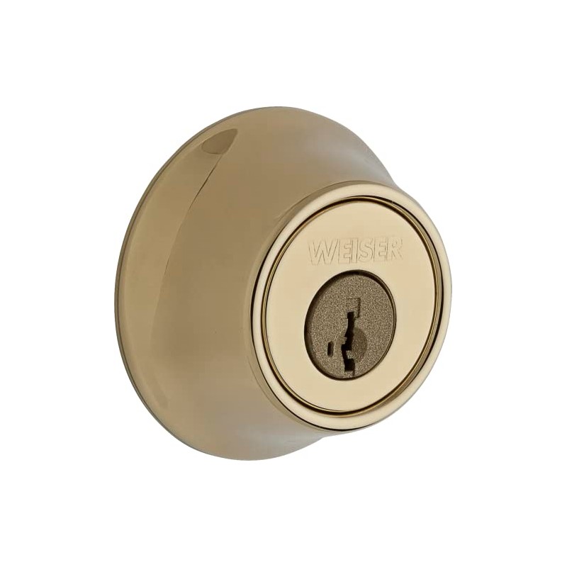 Weiser Elements Brass Round Deadbolt Lock, ANSI/BHMA Grade 3 Certified