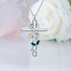 Flpruy Lily Urn Necklaces for Ashes 925 Sterling Silver Lily
