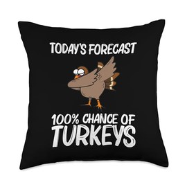 Cool Turkey Design For Men Women Forest Wild Animal Lovers Throw Pillow