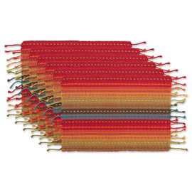 DII Southwest Collection Tabletop, Placemat Set, Spice, 6 Piece