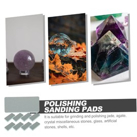 KONTONTY 10Pcs Craft Buffing Sanding Blocks Dual Sided Polishing Pads for Grinding Suitable for Jewelry Making Glassware and Metalware Durable Sponge Design